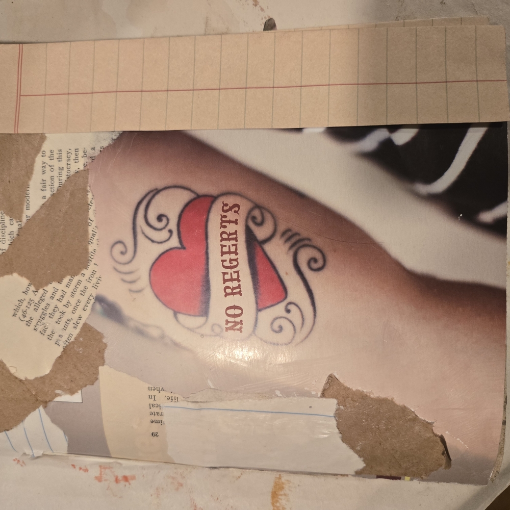"No Regerts" Junk Journsl. One Of A Kind.